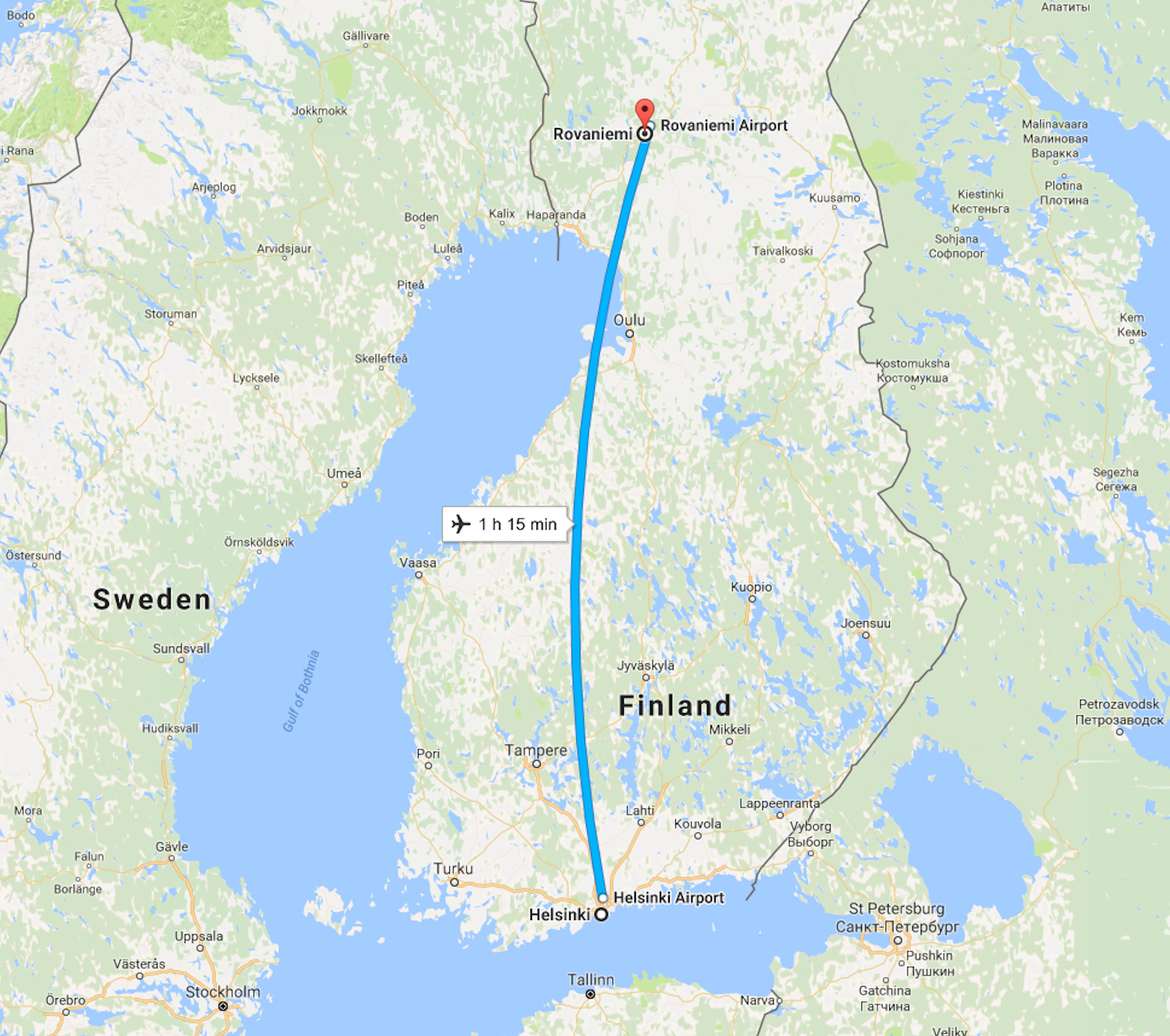voli da helsinki a rovaniemi