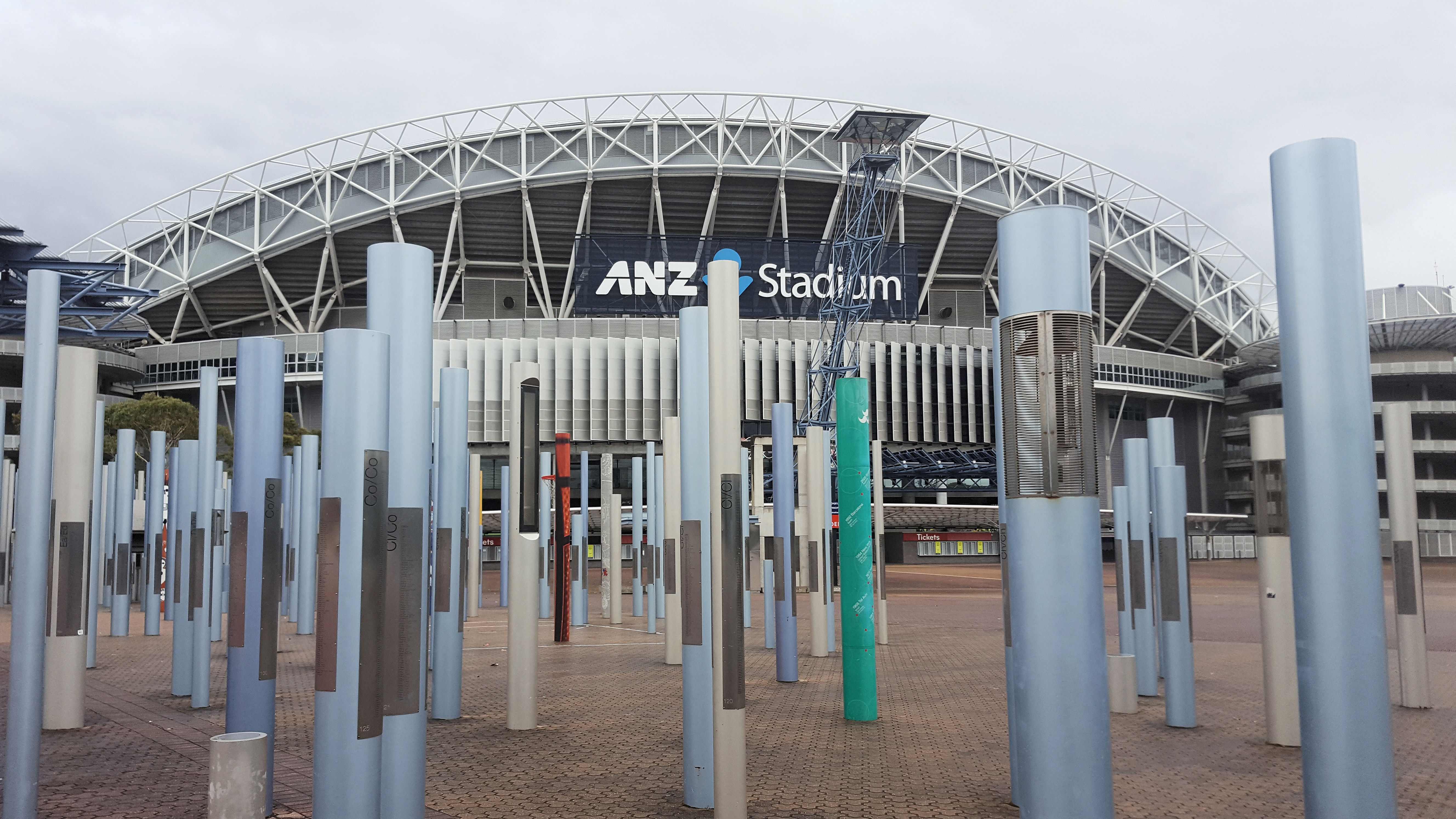 ANZ Stadium and a Forest of Poles