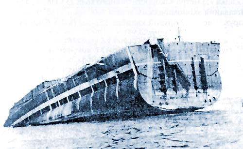 The Hull of Stalingrad After Being Used as a Target for Anti-Ship Missiles