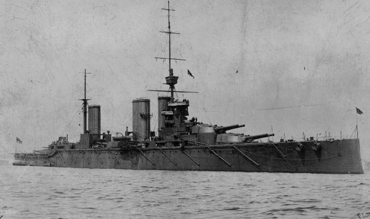 HMS Lion seen in the summer of 1912 after a refit