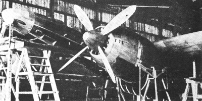 Wooden mock-up of the Aichi S1A Denko being built