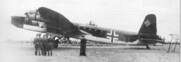 Short Stirling Mk I N3705 in Luftwaffe Colours Being Inspected