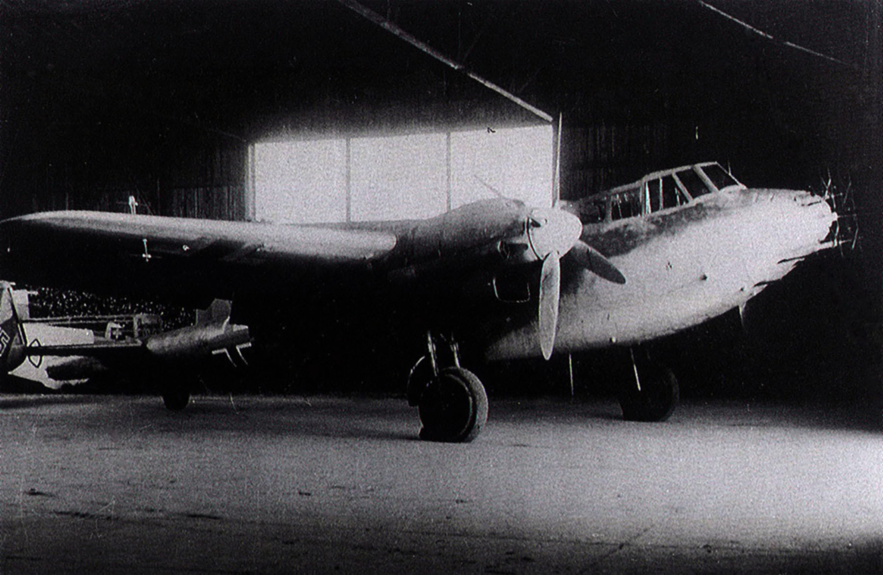 Dornier Do 217N-6 of NJG4 3C+IP Gunther Konzac WNr 1570 at Basel-Birsfelden 1944
