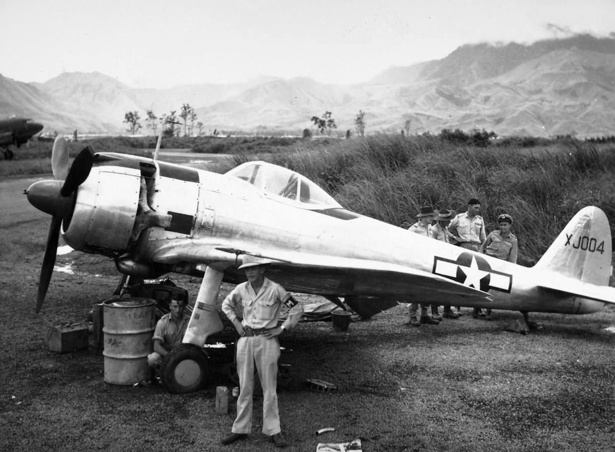 Captured Nakajima Ki-43-II ex-59 Sentai, code XJ004 Hollandia 1944
