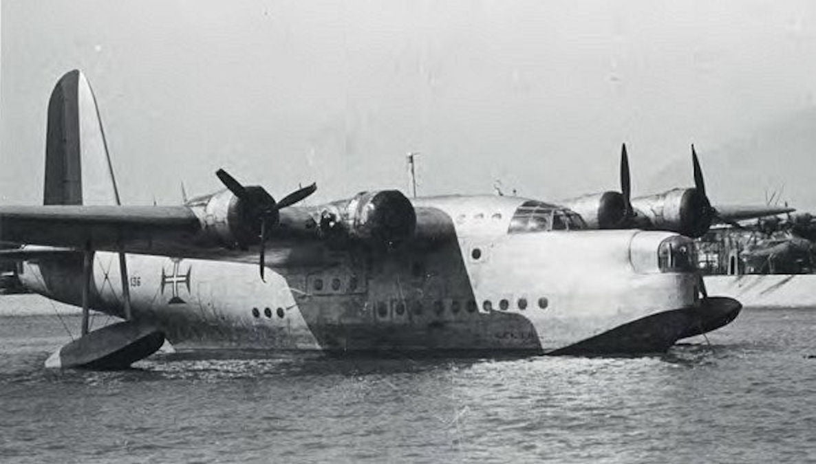 Short Sunderland P9623 in Portuguese markings re-numbered AN136