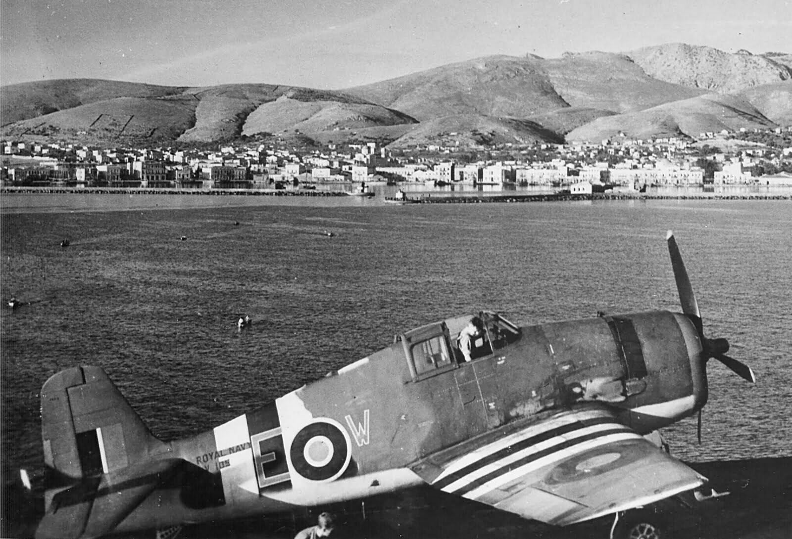 Grumman Hellcat Mk.I 800 or 804 Sqn EW-JV105 aboard HMS Emperor 1944