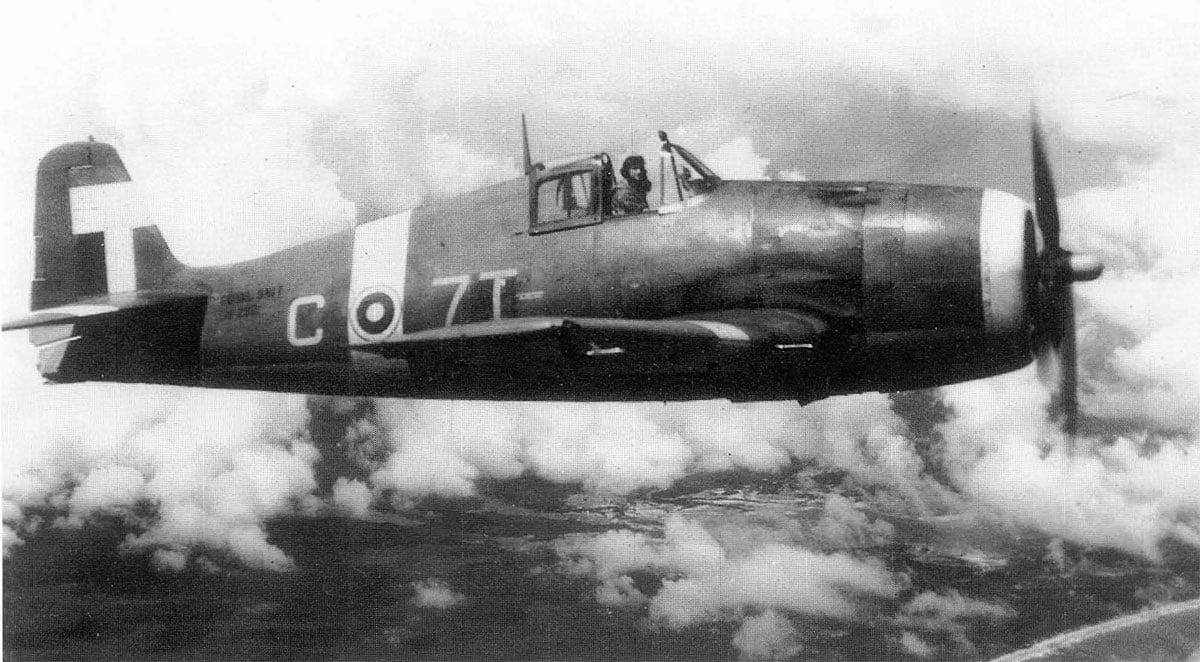 Grumman Hellcat Mk.II C7T JV292 of 808 Sqn on HMS Khedive1945