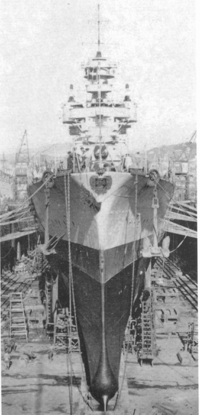 Fiume in drydock 1930s