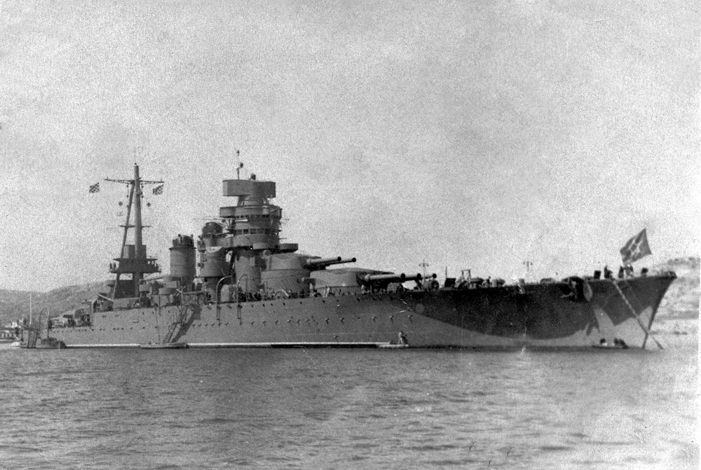 Novorosiysk (ex-Giulio Cesare) in 1950 at Sevastopol