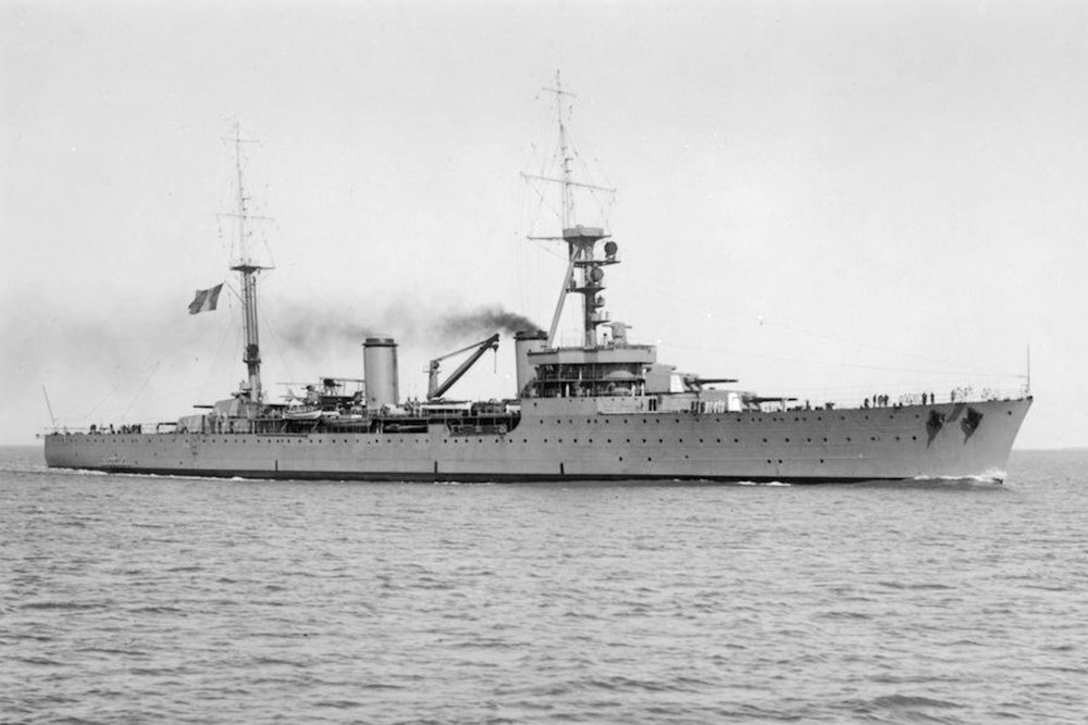 French Heavy Cruiser Tourville 31 December 1928