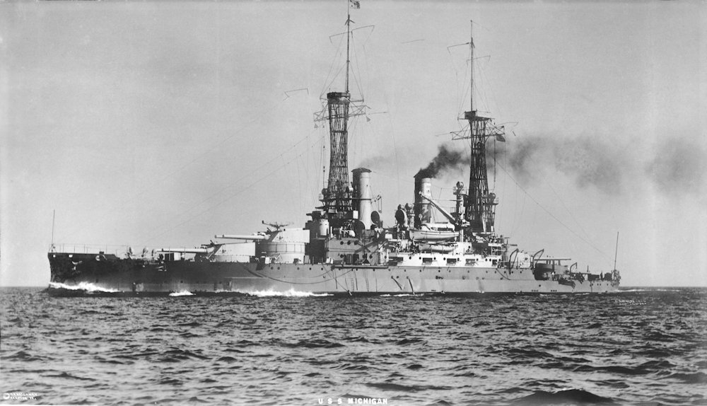 US Battleship USS Michigan BB-27