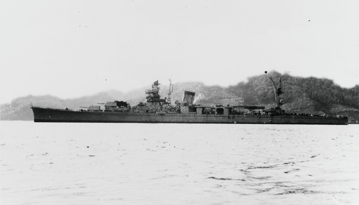 Sakawa prior to commissioning at Sasebo, November 1944.