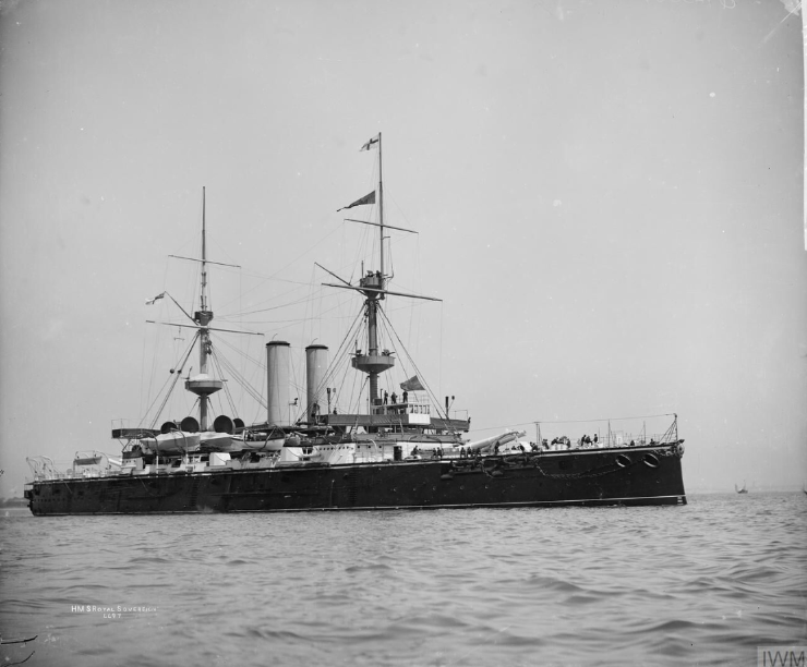 British Pre-Dreadnought Battleship HMS Royal Sovereign (1891)