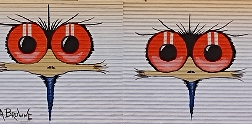 Big Eyes street art in Gulargambone