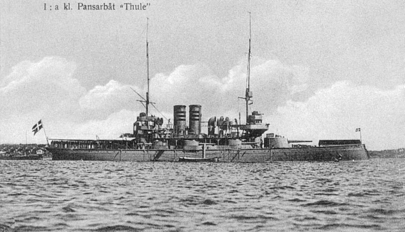 An old postcard of HSwMS Thule