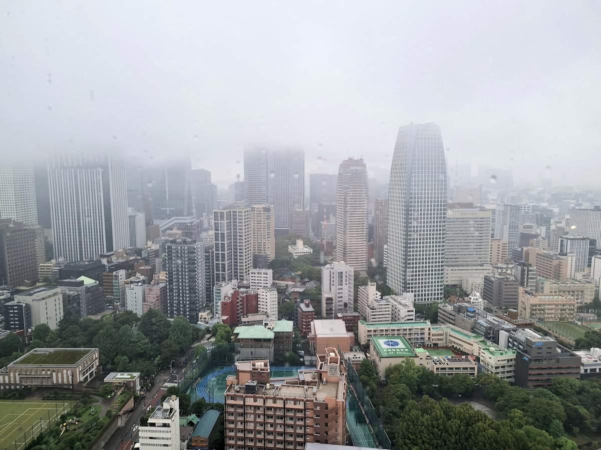 Rain and cloud over Tokyo Tower