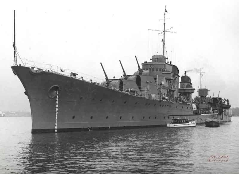 Mendez Nunez post refit bow view