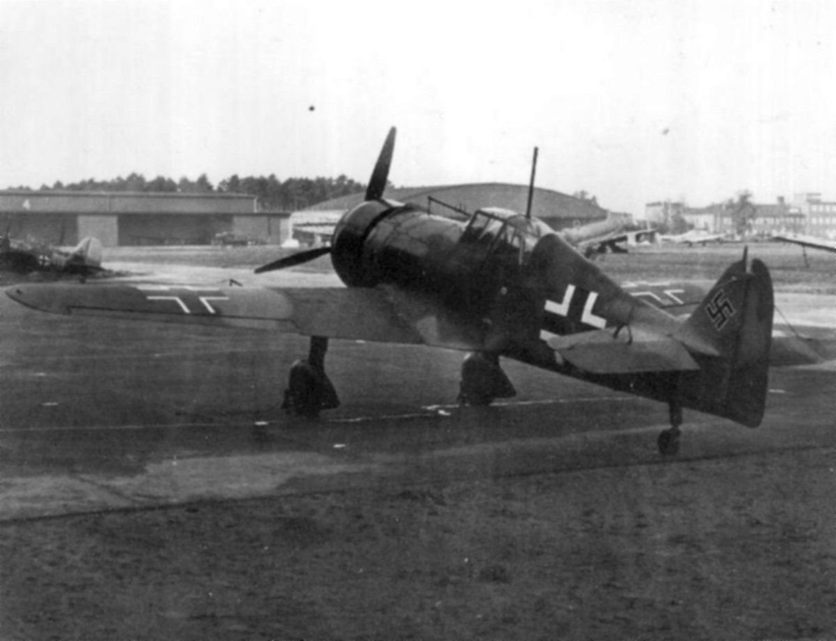 Captured Fokker D.XXI in Luftwaffe markings